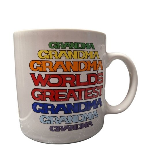 Worlds Greatest Grandma Grandpa Mug Set Pair Retro Colorful Gift Grandparents - Picture 8 of 9